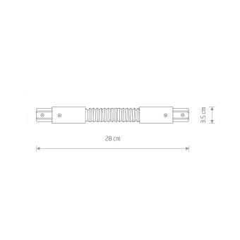 Коннектор для однофазной трековой системы  гибкий Nowodvorski Profile White 8382